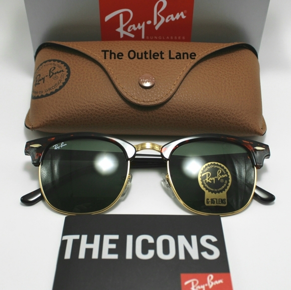 Model Display RayBan Clubmaster Green G15 RB3016 Tortoise - Picture 1 of 16